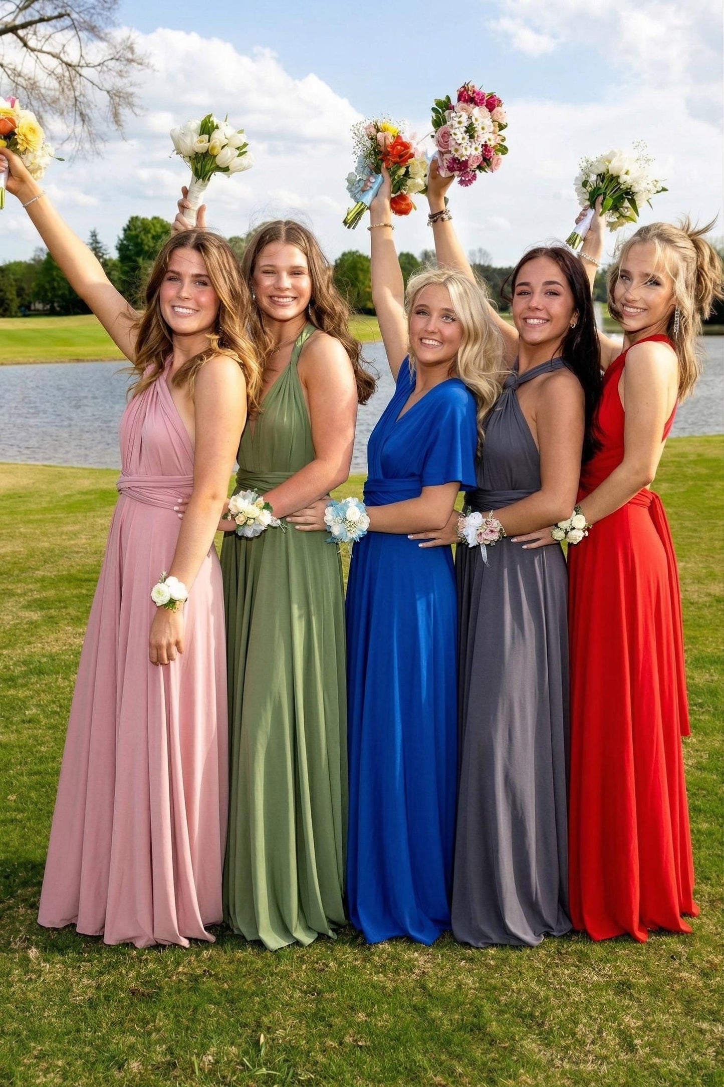 University Graduation Evening Gown, Mauve Purple Convertible Dress, Multiway Party Gown, Formal Event Dress, Infinity Dress for Grad Ball